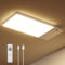 FULEN Wiederaufladbare Deckenleuchte mit Bewegungsmelder-Upgrade, Schranklicht mit 12000mAh Akku, LED Duschleuchte, Deckenlampe für Badezimmer, Keller, Garage, Fernbedienung‌