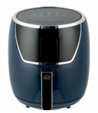Wintem - Friggitrice ad Aria 5 Litri con LED Touch, Timer 60 Minuti, Spegnimento Automatico, Cottura Senza Olio Rapida e Uniforme per Ricette Croccanti in Famiglia