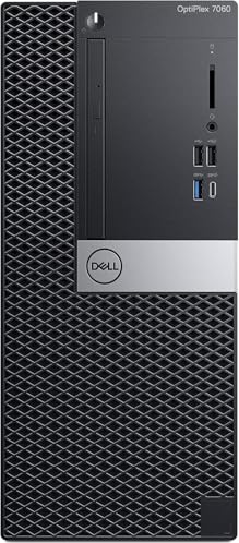 Dell OptiPlex 7060 Mini Tower Destop MT PC Computer Intel i7 8700 32GB RAM 512GB M.2 NVMe SSD, Windows 11 Pro (Renewed)
