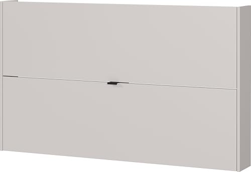 Germania Schuhschrank 1392-605 GW-Ameca, in Kaschmir/Navarra-Eiche., geringe Tiefe - ideal für schmale Flure, 140 x 83 x 18 cm (BxHxT)
