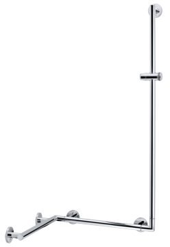 Keuco 34908174411 Plan Care Duschhandlauf mit Brausestange Aluminium, silber-eloxiert / chrom