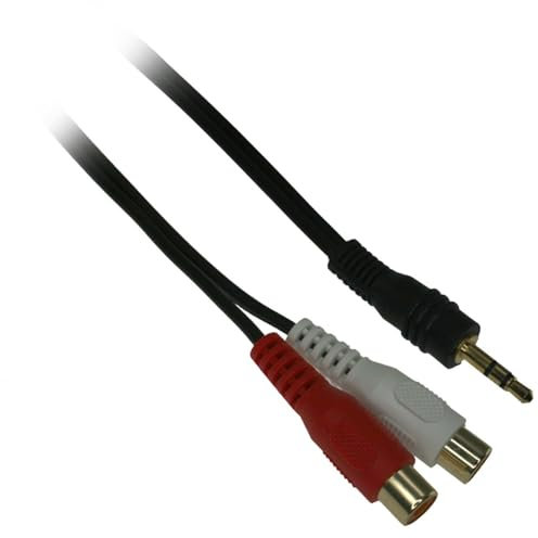 RiteAV 3.5mm M to RCA F - 6 inch cavo audio 0,152 m 2 x RCA Nero, Rosso, Bianco