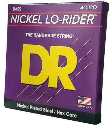 DR Strings NLH540 NICKEL LO-RIDER™ - Nickel Plated Bass Strings: 5-String Light 40-120, Silver
