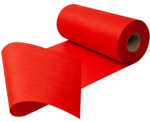 Rouleau de tissu non-tissé pour chemin de table Breite: 30 cm, Länge: 25 m rouge