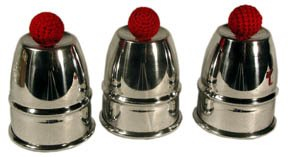 ProTriXX Cups and Balls Elegance aus Aluminium | Becherspiel für Zaubertricks, Zauberkasten und Zauberartikel | Bälle Verschwinden und erscheinen unter den Bechern | Magic Zauberzubehör