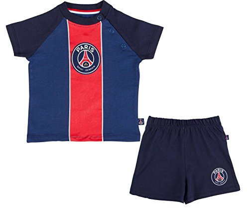 Baby-Set, T-Shirt + Shorts, PSG, offizielle Kollektion Paris Saint-Germain 6 Monate blau