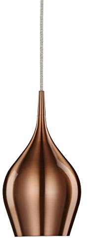 Moderne Pendelleuchte aus Aluminium in der Farbe Kupfer 1x40W von Searchlight Vibrant 6461-12Cu