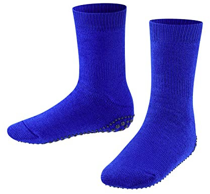 FALKE Unisex Kinder Stoppersocken Catspads K Hp Baumwolle Wolle rutschhemmende Noppen 1 Paar, Blau Cobalt Blue 6054, 35/38 EU