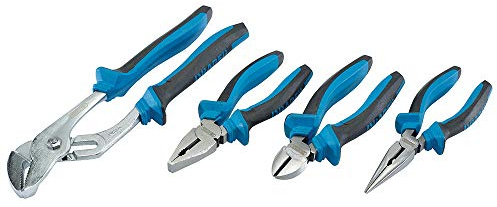 Draper 81147 Soft Grip Pliers Set, Blue, Set of 4 Pieces