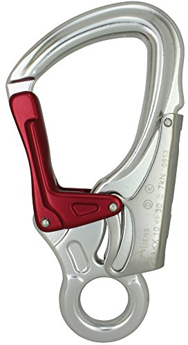 ALIENS ABAKX10 Einhandkarabiner mit Verriegelung, Farbe:Rot