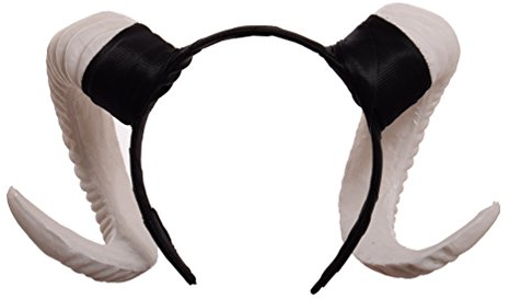 GRACEART Gotisch RAM Hörner Stirnband Haar Zubehör (Weiß) (Weiß)
