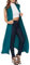 Re Tech UK - Ladies Sleeveless Cardigan | Womens Summer Lightweight Longline Waistcoat | Waterfall Open Front Maxi Cardigan | Thin Boyfriend Cardigans for Women UK (16-18 XL Teal)