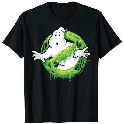 Ghostbusters Classic Slime Ghost Logo Graphic T-Shirt - Unisex, Schwarz, S