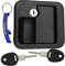 Serratura esterna per porta di roulotte, caravan, camper, sistema FF, FAP, con cilindro e due chiavi, colore: nero