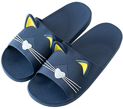 Acfoda Ciabatte Spiaggia Uomo Antiscivolo Ciabatte da Doccia Donna Morbide Piscina Sandali Estive Casa Bagno Slippers Sportive Pantofole Punta Aperta Mare Scarpe blu 41/42