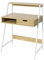 SoBuy FWT63-N Schreibtisch mit Ablage und Fach Computertisch Arbeitstisch Bürotisch Tisch mit Schublade Natur BHT ca.: 81x100x50cm