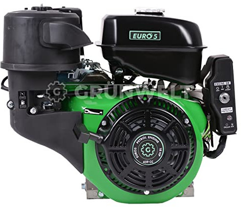 Grünwelt GW460E 18 CV 460 ccm Motor de gasolina KW 25 mm 4 tiempos Motor de gasolina EURO 5 Standmotor Kartmotor de repuesto