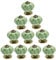 POFET 10pcs Ceramic Door Knobs Vintage Pumpkin Cabinet Drawer Pulls Cupboard Handles Furniture Home Decoratin Light Green