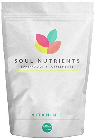 Vitamin C 1000mg | 90 Tablets | Sugar Free | High Strength-Immune System Support- Vegan Friendly