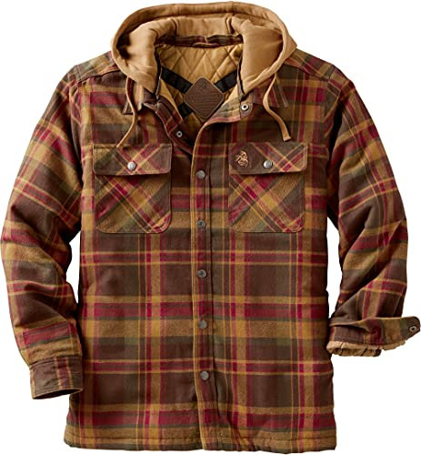 Legendary Whitetails Herren Concealed Carry Maplewood Hooded Shirt Jacket Verdeckte Tragejacke, Maple Plaid, Large