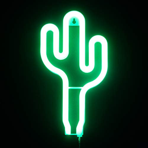 GloBrite Neon Light Signs Neon Light for Bedroom Walls Night Light for Children LED Battery/USB Neon Light Light up Signs for Party (Cactus)