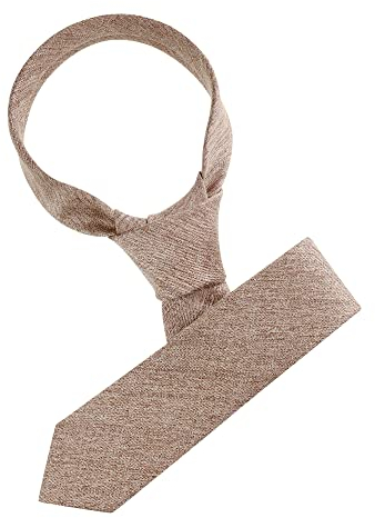 Allegra K Herren Einfarbig Winter Formelle Skinny Self Tie Krawatte Hellbraun 146 cm