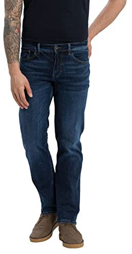 Cross Jeans Herren Antonio Jeans, dark blue crincle , 33W x 30L
