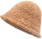 Damen Winter Kuppel Wolle Fischerhüte England Stricken Warm Solide Fedora(Sherpa Khaki)