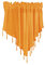 XiinxiGo Schöne Fertiggardine Fenstergardine Gardine aus Voile mit Faltenband Kräuselband Dreieckiger Perlenbesatz Vorhänge für Badezimmer Wohnzimmer,Gelb,Weite 130 cm * Höhe 60 cm