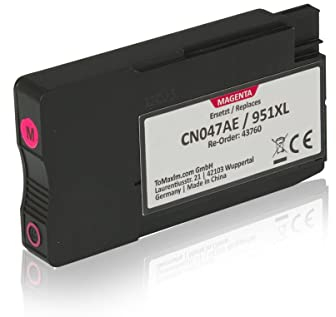 Inkadoo Tinte für HP CN045AE 950XL/951XL OfficeJet Pro 251 276 8100 8600 8630 8640 8660 (Magenta) Druckerpatronen, Patronen, Druckertinte
