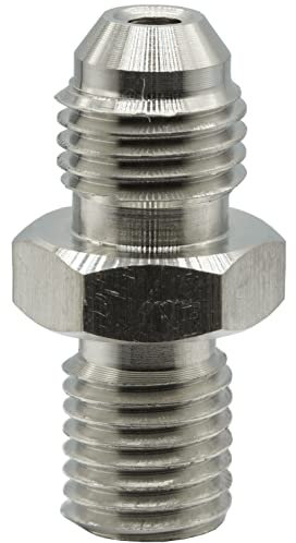 Dsnaduo 4AN AN4 Stecker Flare auf M10 x 1,25 Rohr männlich Edelstahl Bremsschlauch Fitting Adapter Union Connector, Brems- und Kupplungsadapter Fitting