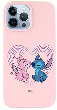 Official Lilo & Stitch iPhone 13 Pro MAX Case, Lilo Inlove Ultra Soft to Protect Your Mobile Phone Liquid Silicone iPhone Case Officially Licensed by Disney