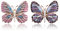 Nifocc 2 Stück Tier Strass Brosche Pins Kristall Schmetterling Brosche Anstecknadel Vintage Strass Insekt Brosche Boutonniere Brosche Clip Emaille Pin für Kleid Pullover Mantel Hüte Dekor