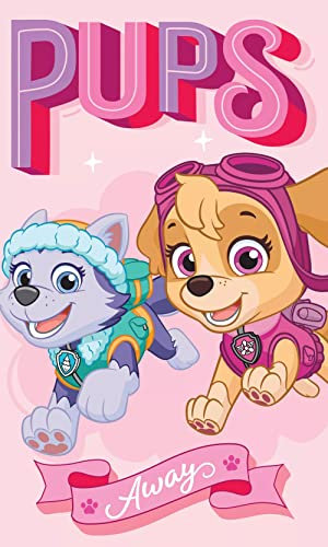 Javoli Paw Patrol 'Pups Away' 2 kleine Handtücher, für Gesicht / Hände für Kinder, Baumwolle, 30 x 50 cm (Bild kann variieren)