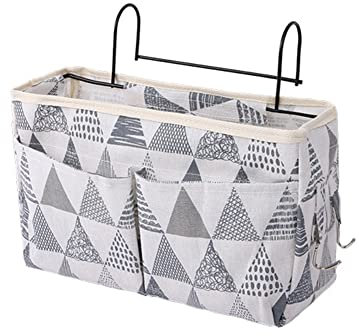 croselyu With pattern Home Multifunctional Bedside Hanging Bag College Dormitory Bedside Cloth Hanging Basket Bed Clutter Sorting Storage Bag Magazine Book Storage Bag (Green) (StyleC)