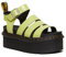 Dr. Martens Blaire Quad Fisherman Sandalo da donna, verde lime, 39 EU