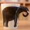 Arawat Tasse Elefant Süße Kaffeetasse Keramik Teetasse mit 400 ml Groß 3D Kaffeebecher Witzige Tasse Espressotassen Kaffee Tasse Cappuccinotasse Cute Geschenk Elefant
