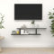 Homgoday TV-Wandregal TV Schrank TV Lowboard Hängend Hängeschrank Hängeboard TV Board für Wohnzimmer Schlafzimmer Schwarz 125x18x23 cm Holzwerkstoff