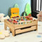 Train Table, 2 in 1 Kids Activity Table w/Storage Drawer, 100 Multicolor Pieces, Railway, Track, Cars, City, DIY Design, Reversible Tabletop, Gift for Boys Girls, Wooden Train Set