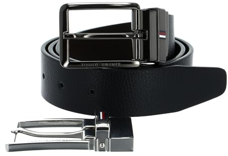 TOMMY HILFIGER Gifting Double Buckle Belt Giftbox W100 Black - kürzbar