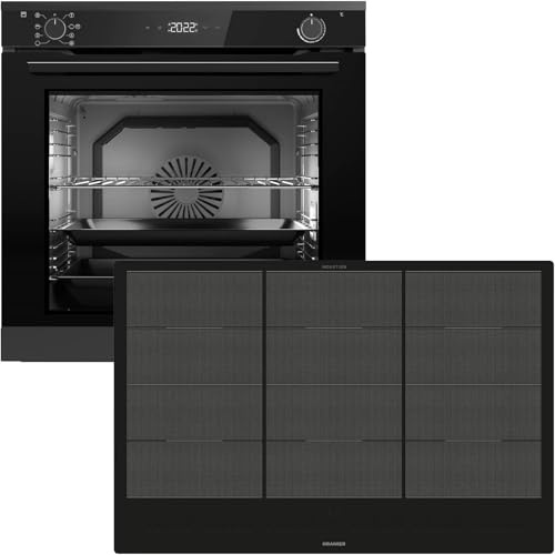 Oranier Pyrolyse Backofen Set EBP620 Einbau autark - 9 Funktionen - 80 cm Flächen-Induktion FLI680-6 Zonen Kochfeld & Multi-Slider-Steuerung