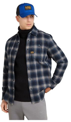 G-Star Herren Bristum 2.0 Slim Hemd, Mehrfarben (dk sea Blue Arthur Check D23553-D748-G720), L
