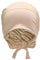 ZLYC Damen Sommer Chemo Kopftücher Tie Back Satin Gefüttert Hijab Cap(Einfarbig Creme-Rosa),Einheitsgröße