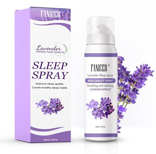 Lavendel Kissenspray, Schlafspray, Sleep Spray, Lavendelspray für Kopfkissen zum Einschlafen, Lavender Spray mit echtem, Schlafspray für eine Gute Nacht Entspannung am Abend