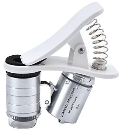 60X Lupe Tragbare Handy-Mikroskop-Lupe mit LED-Lampe Perlen für Schmuck Bewertung Malerei Reparatur