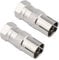 HiAoey 2 Pack TV Connector, TV T/F Type Connector Socket to RF Coax Aerial Adapter, Metric F Male TV9.5 Female RF Adapter for Antenna Cables Aerial Cables Satellite Cables Coaxial Cables