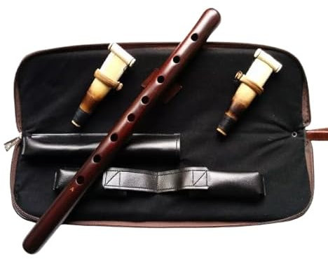 Profi Duduk Armenischer Schlüssel A Aprikosenholz, professionelle 2 Blätter, Lederetui, Spielanleitung, A