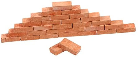 TOBBOMEY 3 simulierter Ziegel Gebäude Mini DIY-Zement Kinderanzug Kinder bastelset basteln für Kinder Modellzuglayout bastelzeug Simulationsbaustein Feengarten Mauerziegel Ton rot