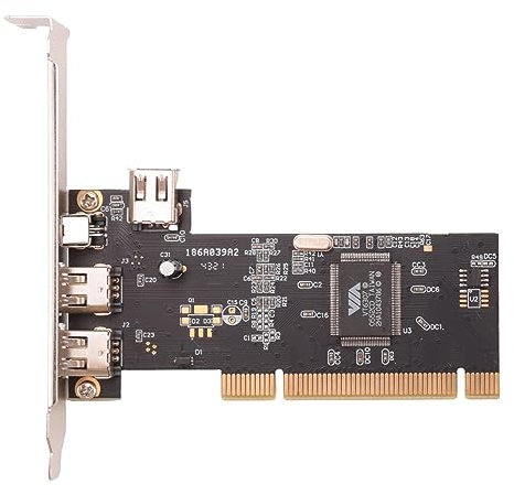 Asyduey 3 Port IEEE 1394 Firewire Card PCI Firewire Adapter IEEE 1394 PCI Controller Card for Desktop PC