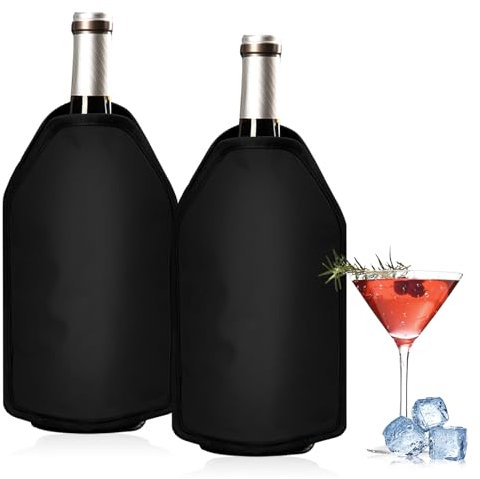 2er Set Weinkühler Manschette, Kühlmanschette Flaschenkühler Manschette Weinflaschenkühler Weinmanschette Wein Kühlmanschette Weinkühltaschen Champagner Kühler Für Wein, Sekt, Champagner, Flaschen
